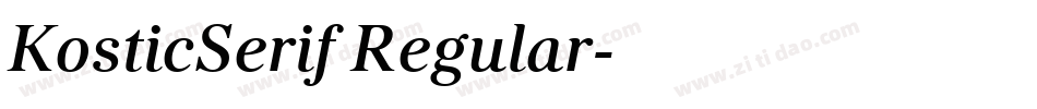 KosticSerif Regular字体转换